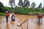 Am Fluss Bidou in der Region Adamaoua wurden Durchflussmessungen durchgeführt